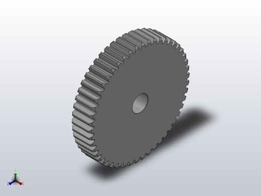 标准型模数2.5直齿轮压力角20°_GSFHC-2.5-50-25-dc20-A正等轴测缩略图