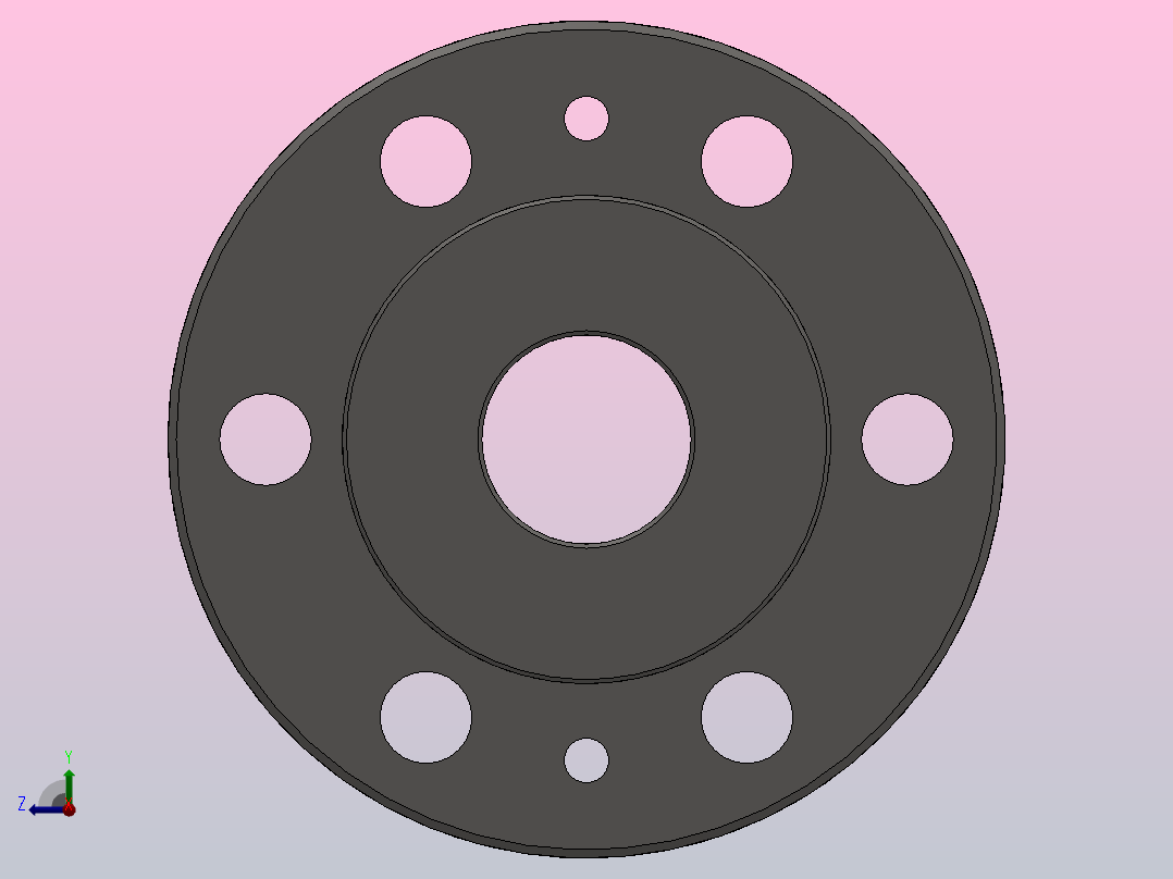 带法兰盘的滚针和双向推力圆柱滚子组合轴承 ZARF型_ZARF 1560前视图