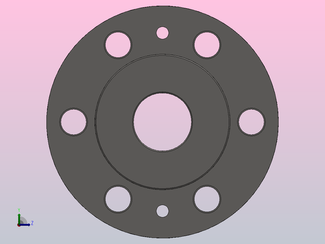 带法兰盘的滚针和双向推力圆柱滚子组合轴承 ZARF型_ZARF 1560后视图