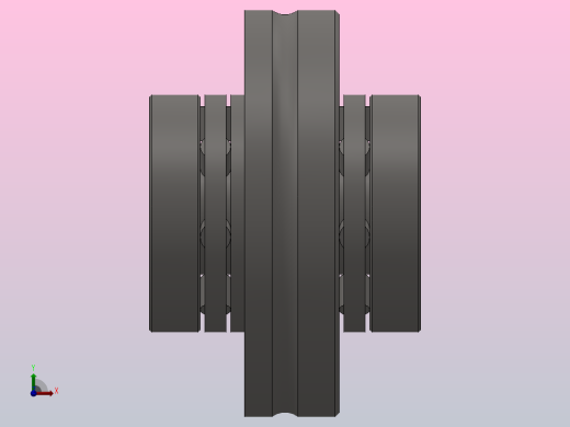 带法兰盘的滚针和双向推力圆柱滚子组合轴承 ZARF型_ZARF 1560左视缩略图