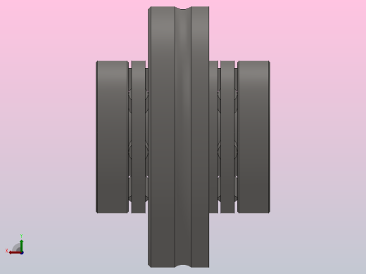 带法兰盘的滚针和双向推力圆柱滚子组合轴承 ZARF型_ZARF 1560右视缩略图