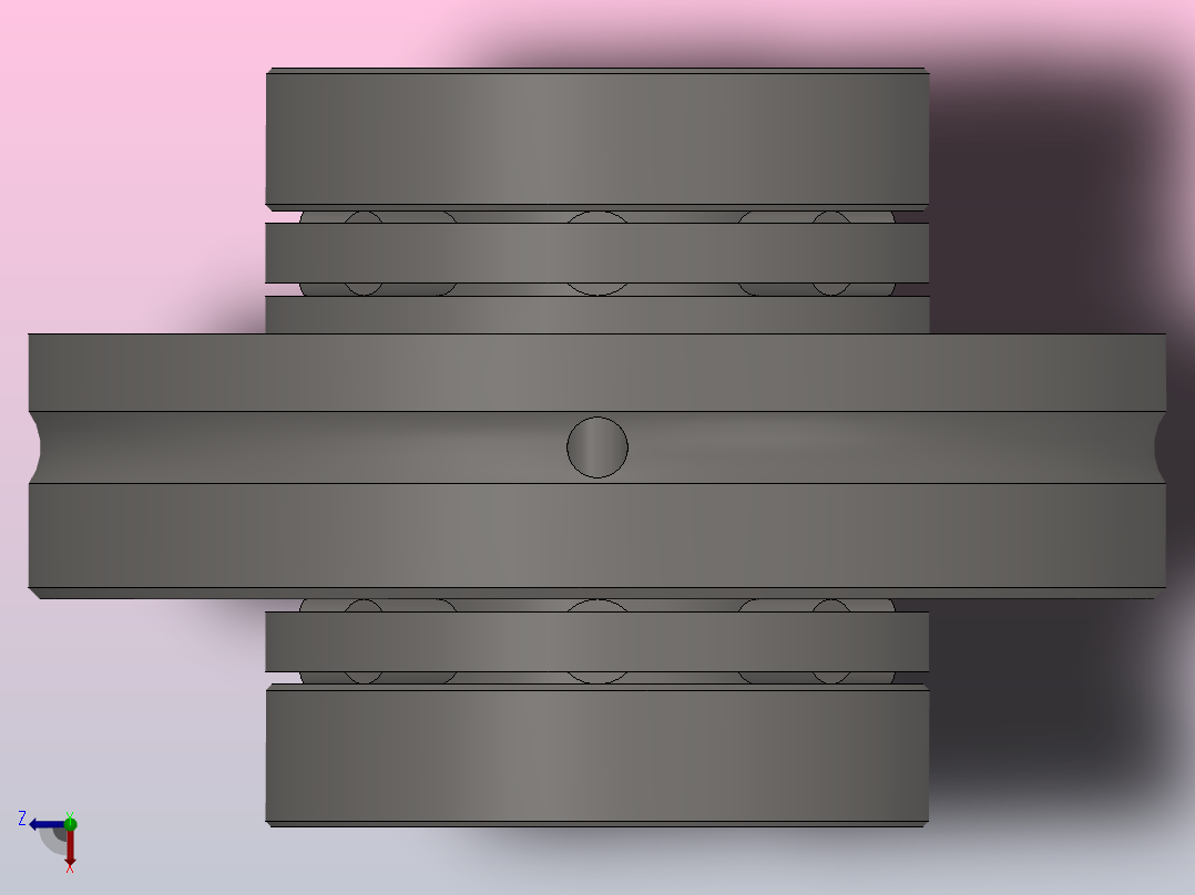 带法兰盘的滚针和双向推力圆柱滚子组合轴承 ZARF型_ZARF 1560俯视图