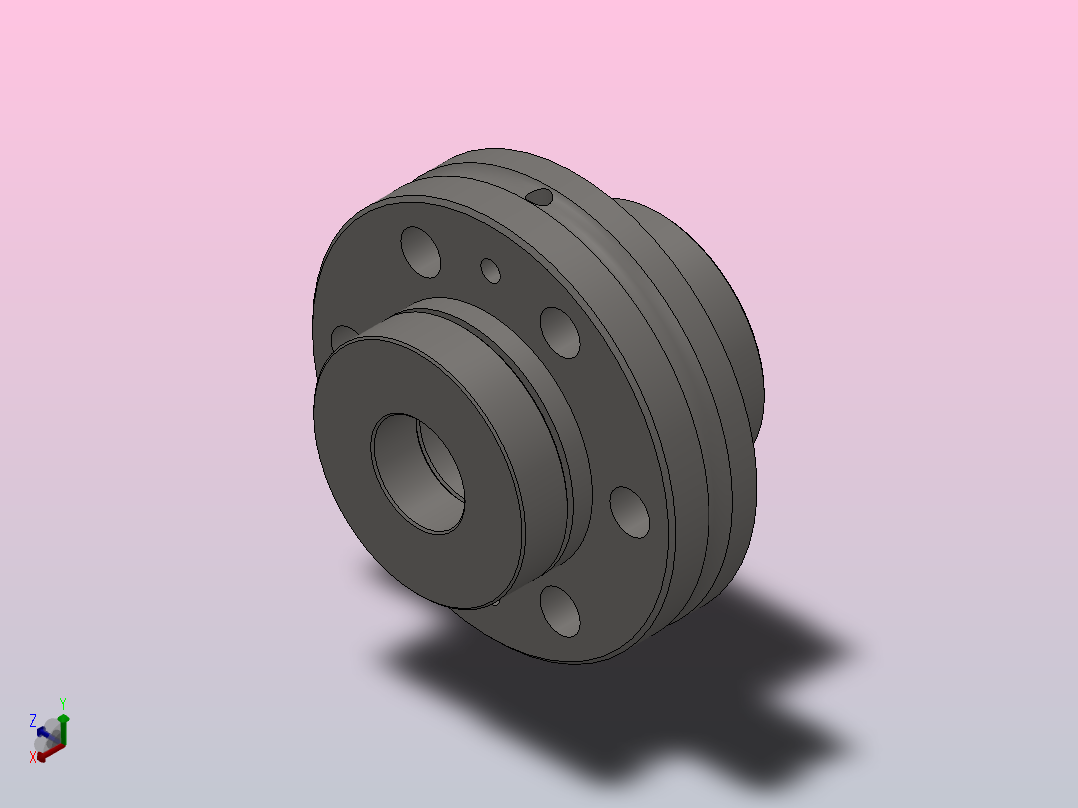 带法兰盘的滚针和双向推力圆柱滚子组合轴承 ZARF型_ZARF 1560正等轴测图