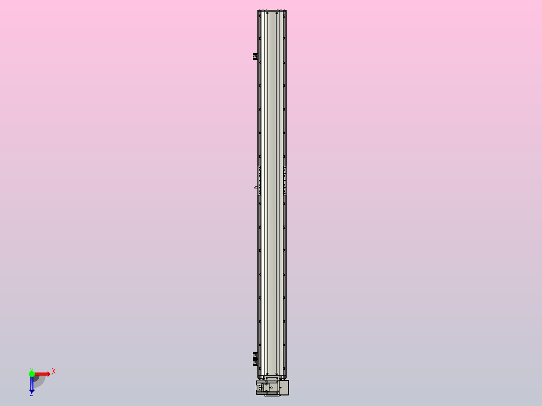 MT120BT半封闭皮带滑台[MT120BT.L100.1300.RU.P40.C3]俯视图