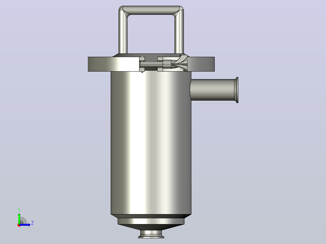 90°卡式过滤器[1539300 0100]左视图
