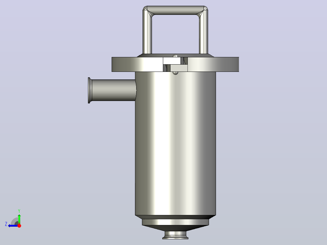 90°卡式过滤器[1539300 0100]右视图