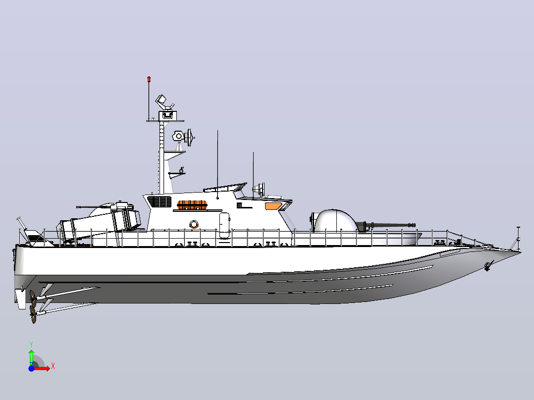 S33小型动力艇前视图