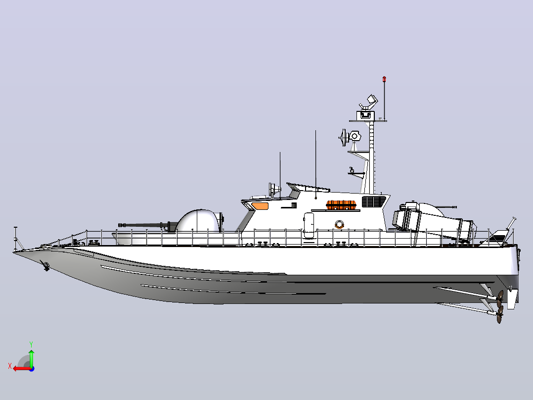 S33小型动力艇后视图