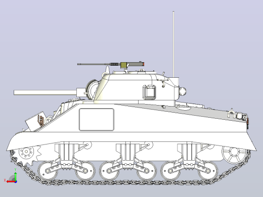 1比30 M4谢尔曼坦克模型后视缩略图