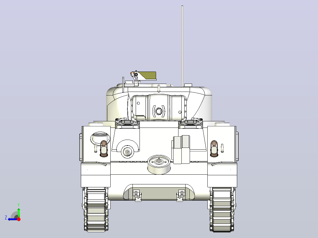 1比30 M4谢尔曼坦克模型右视图