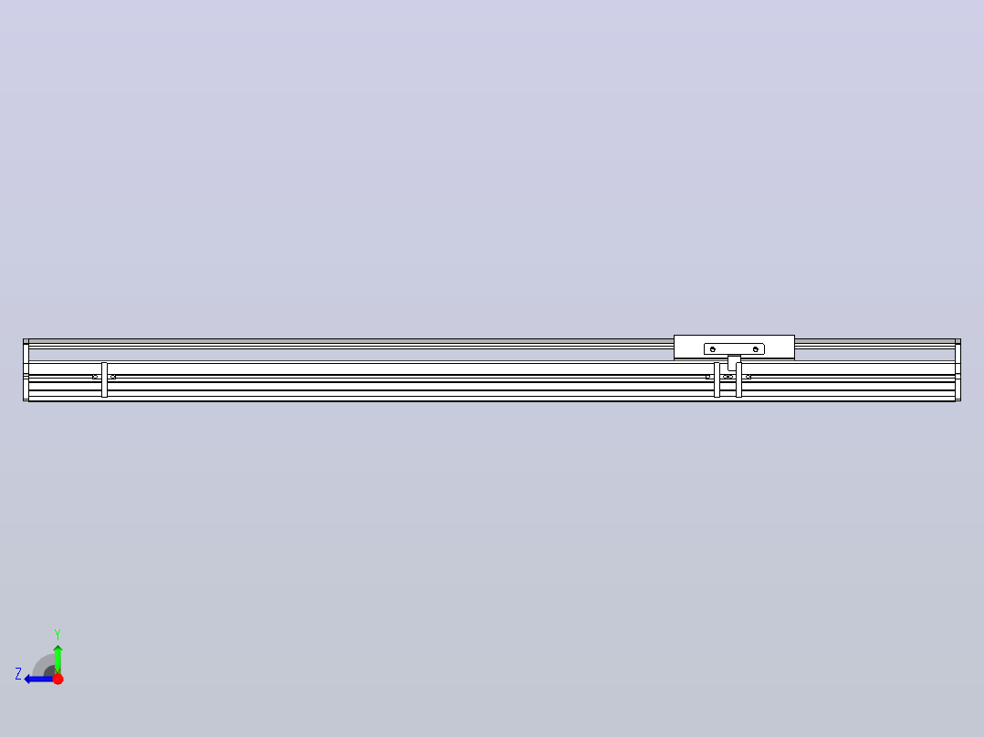 MTH14标准螺杆滑台[MTH14-L#-700-M-P20-C3]右视图