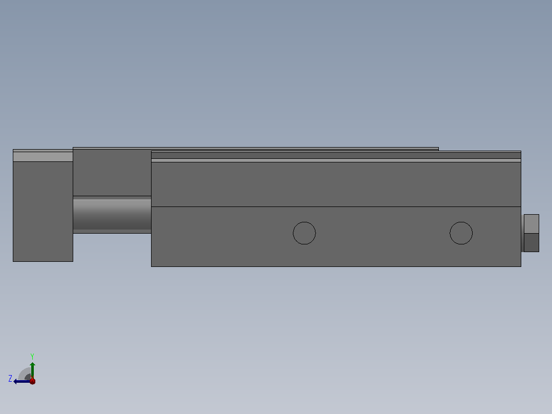 MXF8气动滑台[MXF8-10]右视图