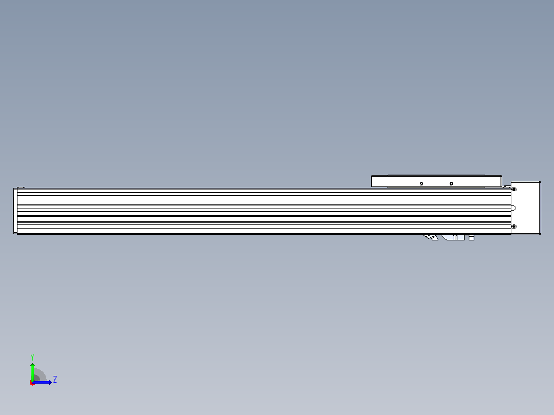 滚珠丝杠直线轴带导轨全封闭TPA-HCR-120D-1610C-L450-MR-Y-P40-N3左视图