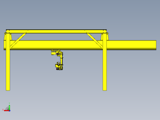发那科（Fanuc）M16i 龙门机器人3D图纸 STEP格式后视缩略图