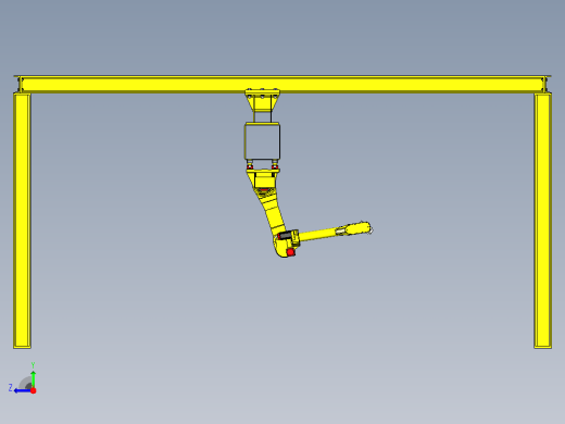 发那科（Fanuc）M16i 龙门机器人3D图纸 STEP格式右视缩略图