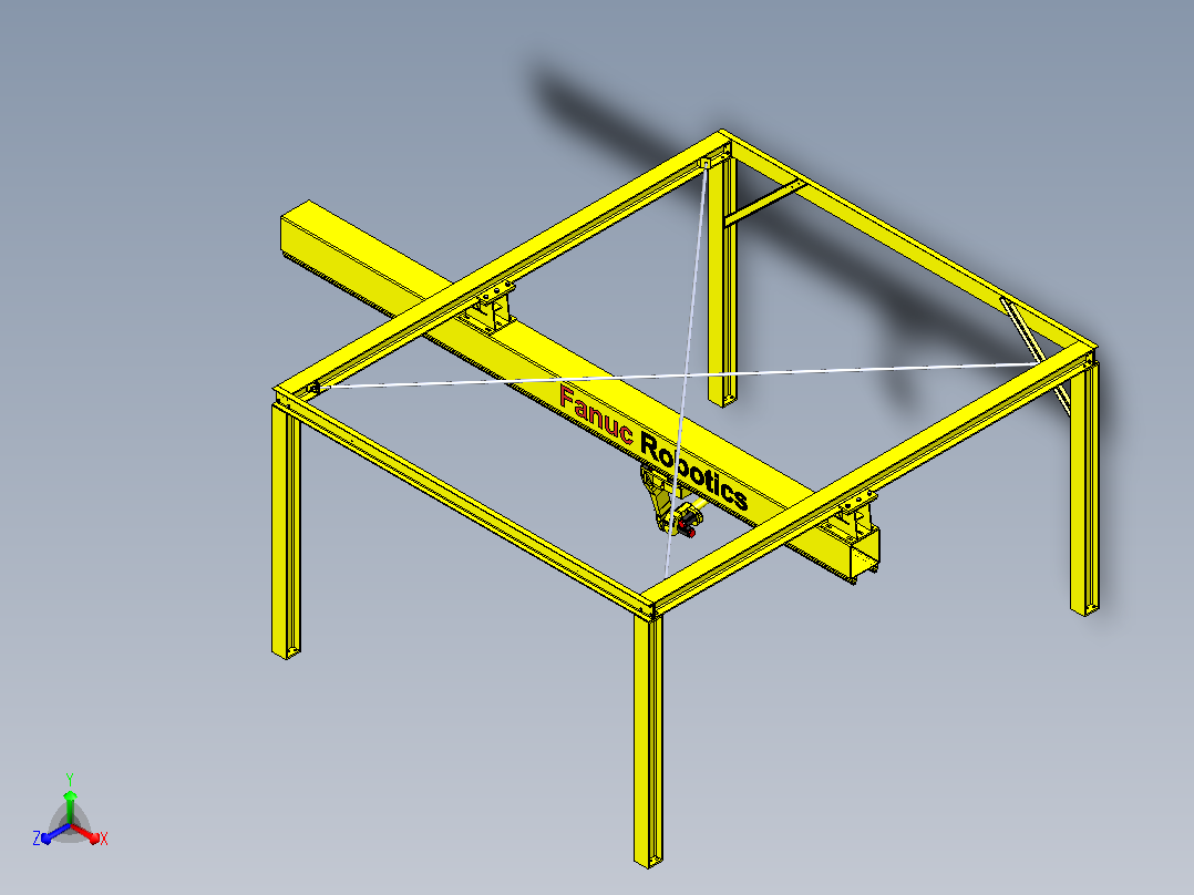 发那科（Fanuc）M16i 龙门机器人3D图纸 STEP格式正等轴测图