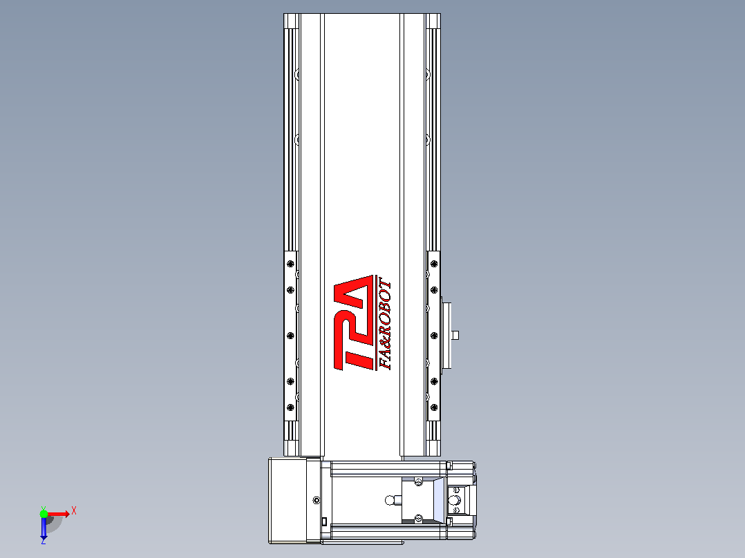 皮带直线轴半封闭可选导轨TPA-HNB-120D-110-L100-LU-C-P40-N3俯视图