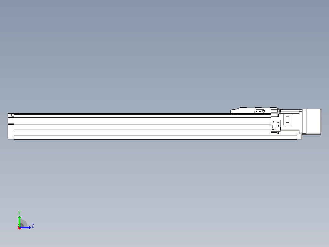 滚珠丝杠直线轴内置导轨TPA-GCR-80-1610C-L500-MR-M40-N3左视图