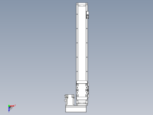 滚珠丝杠直线轴内置导轨TPA-GCR-80-1610C-L500-MR-M40-N3俯视缩略图
