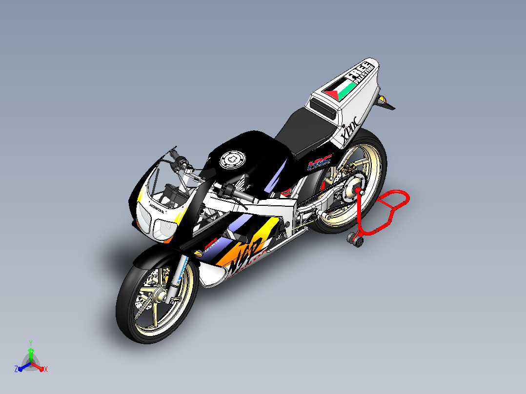 本田 NSR 150SP-1997正等轴测图