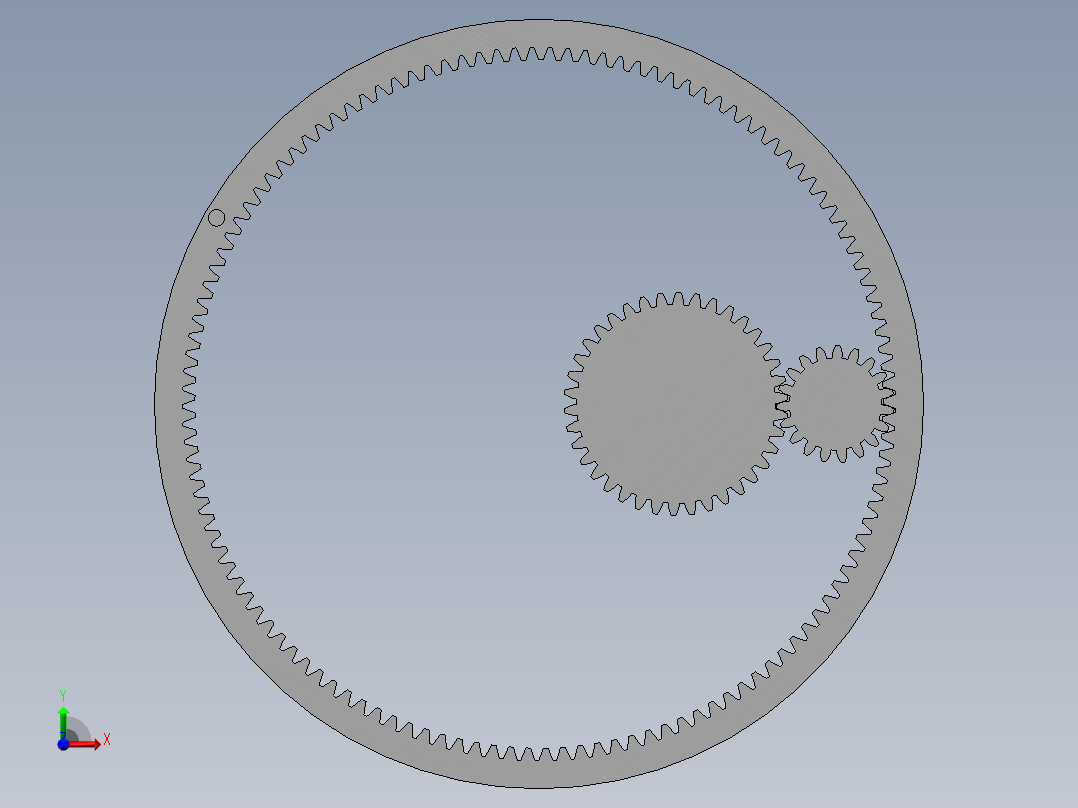 参数化建模 齿轮传动3D模型前视图