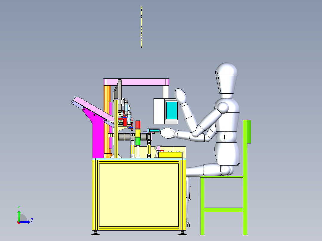 A8_纸袋分页包装一体机左视图