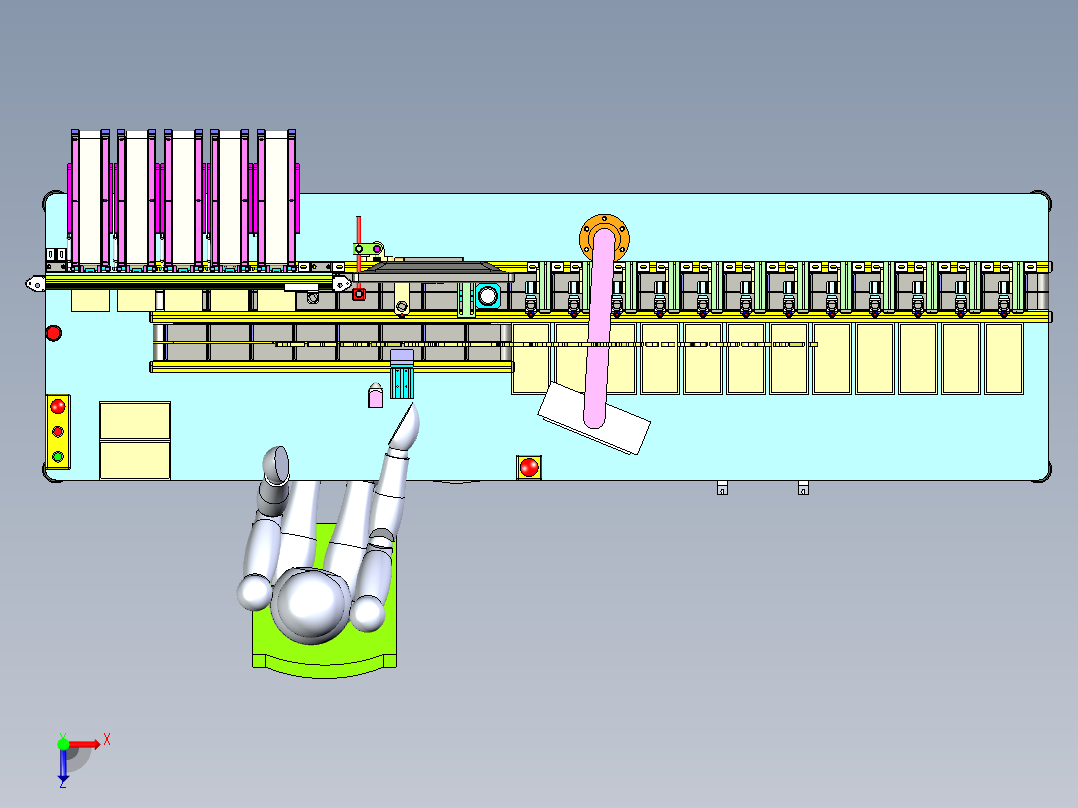 A8_纸袋分页包装一体机俯视图