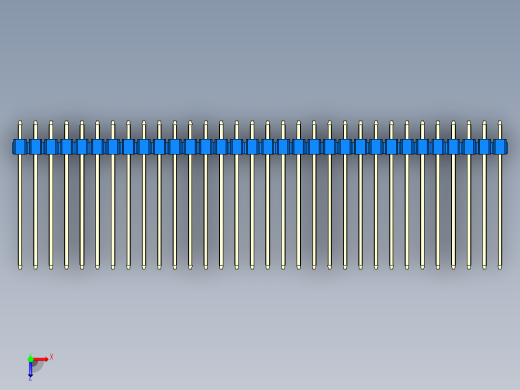 彩色公头100mil（2.54mm）系列-DS1021_blue_1x32p_100mil_Type19_rev1.0俯视缩略图