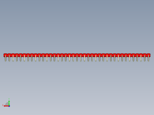 彩色公排针 100mil 2.54mm 系列-DS1022_red_1x39p_100mil_TypeD_rev1.0后视缩略图