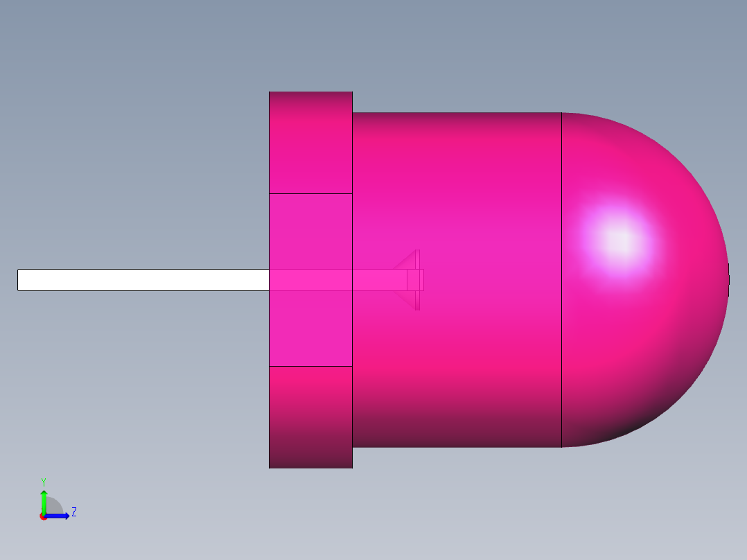 LED_Round_Rose_D8.0mm左视图
