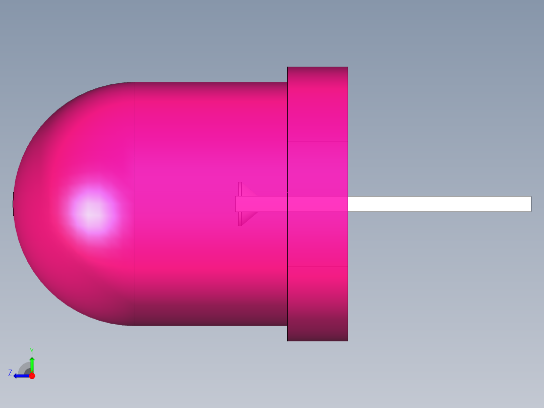 LED_Round_Rose_D8.0mm右视图