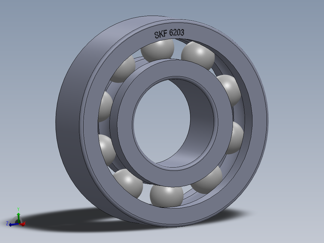 滚珠轴承-SKF BALL BEARING 6203 17x40x12