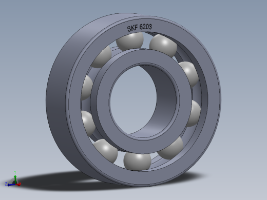 滚珠轴承-SKF BALL BEARING 6203 17x40x12