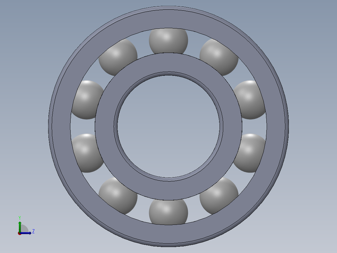 滚珠轴承-SKF BALL BEARING 6203 17x40x12左视图