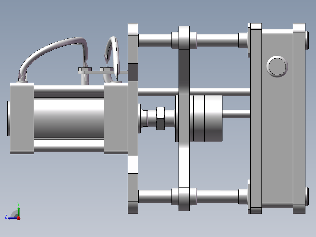 膜片冲压机右视图