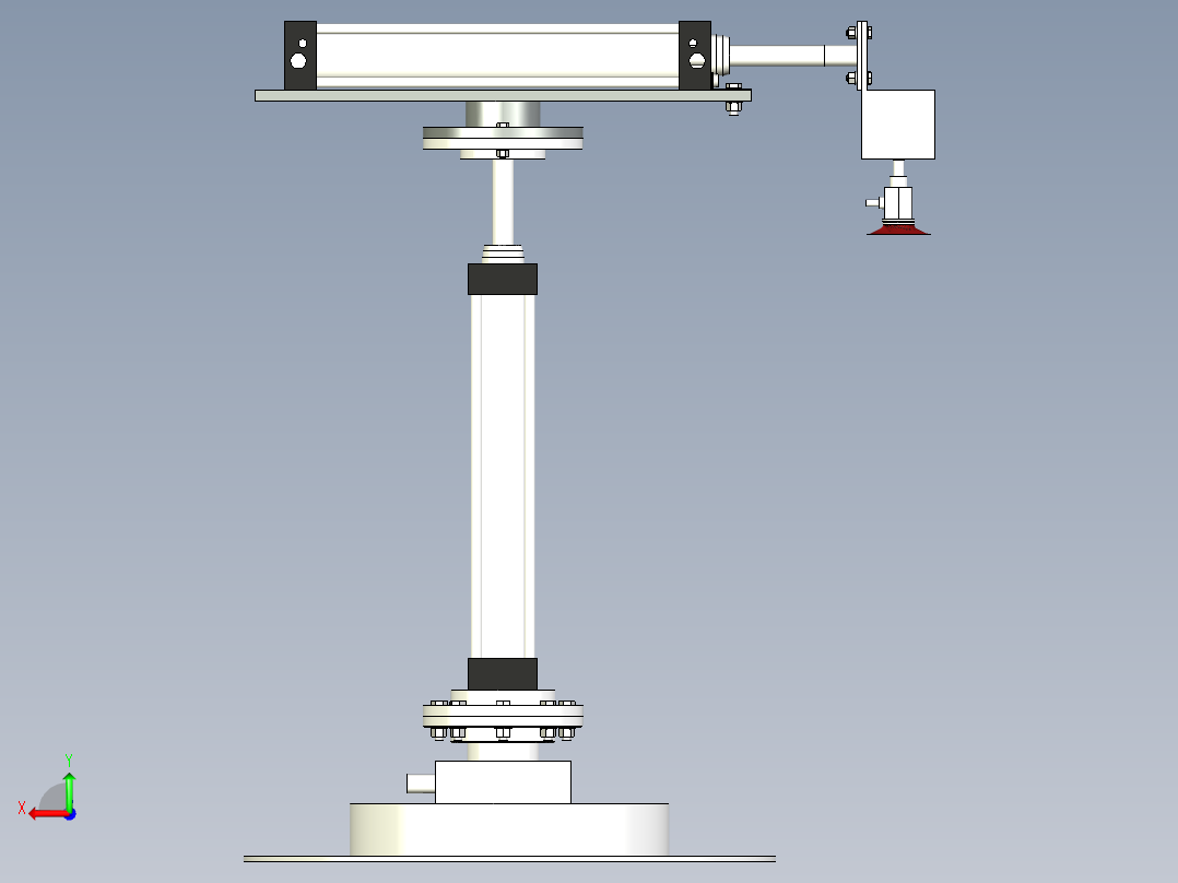 气动机械手设计资料三维+CAD+说明后视图