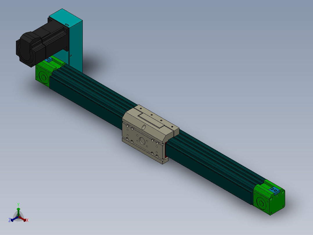 丝杆式模组DC64-TB-MG-P（100-6000mm）正等轴测图