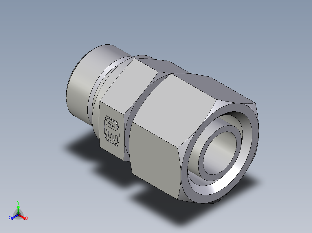卡套式工业通用硬管接头EO_Standpipe_connector_EVGE20SREDCF主视图