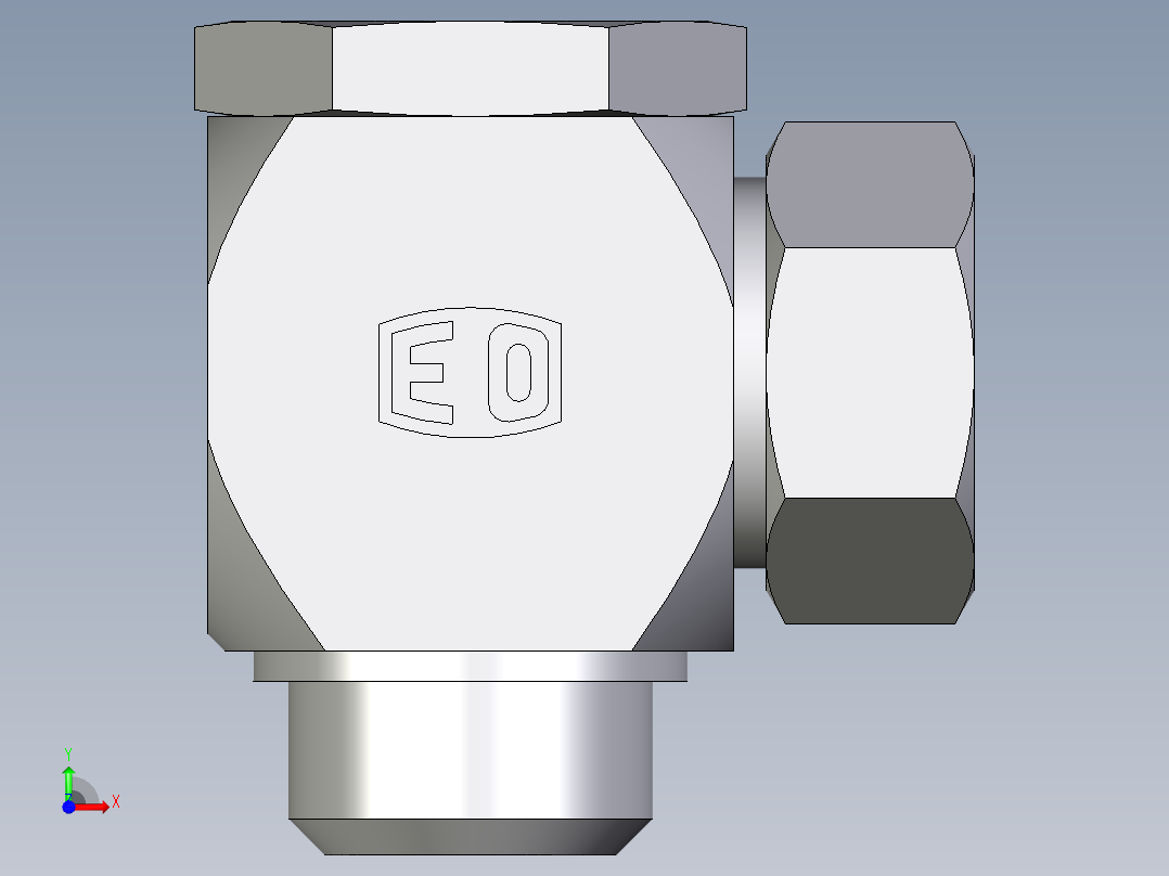 卡套式工业通用硬管接头EO_High_pressure_banjo_elbow_WH35ZLRKDSCF前视图