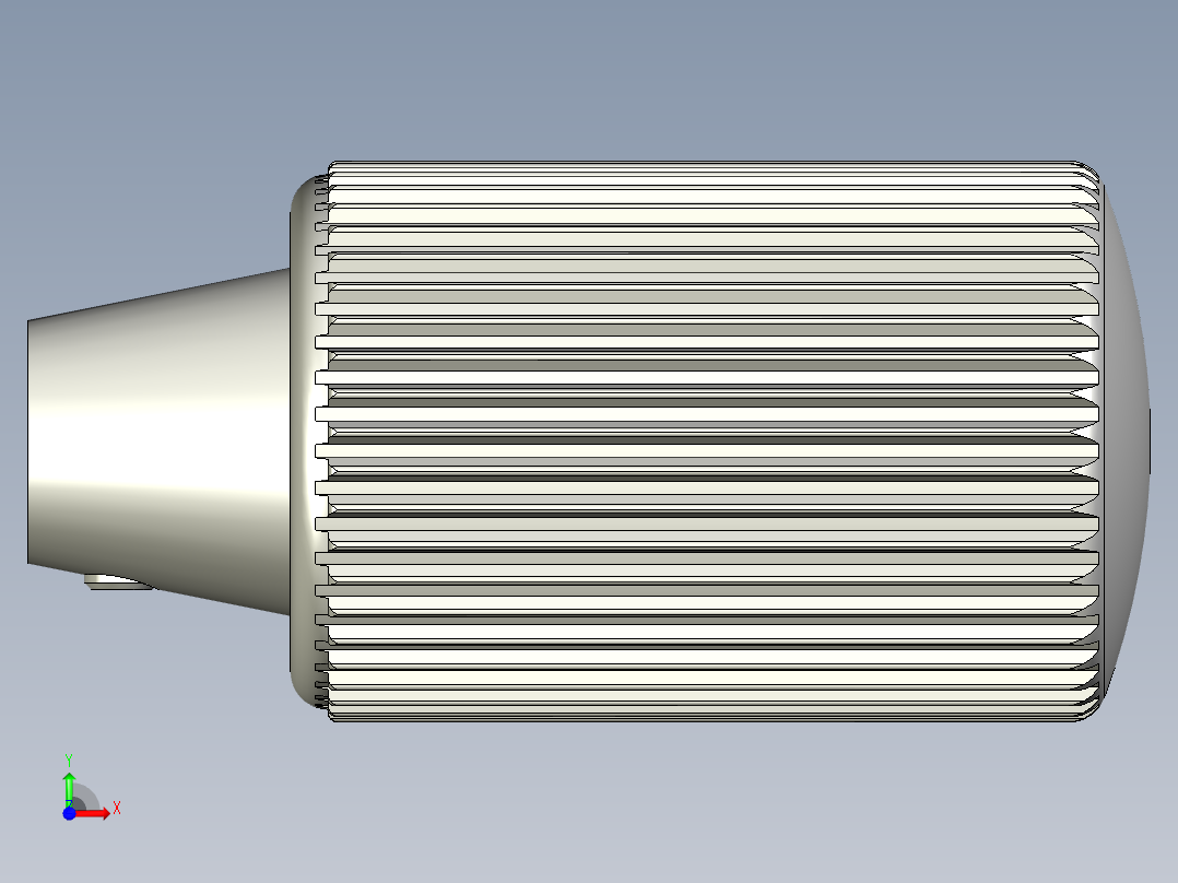 滾花把手(軟膠被覆)I.168-SOFT-3D多系列多零件图纸模型前视图