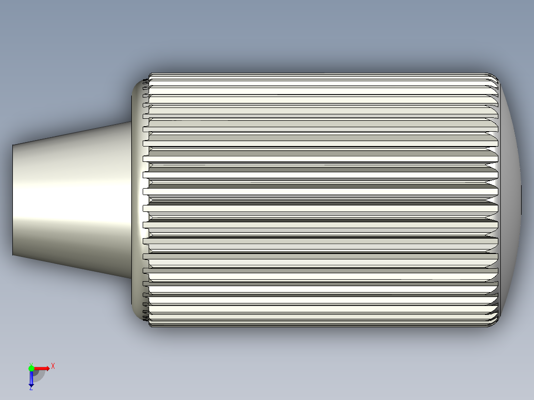 滾花把手(軟膠被覆)I.168-SOFT-3D多系列多零件图纸模型俯视图
