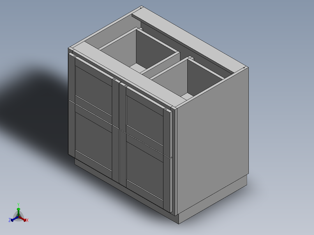 抽屉2正等轴测图