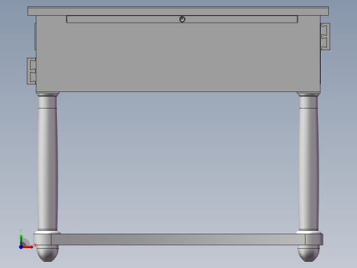 厨桌3D模型前视缩略图