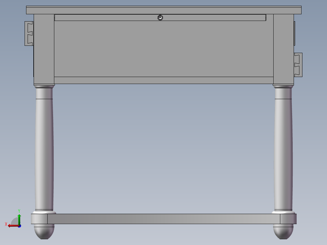 厨桌3D模型后视图