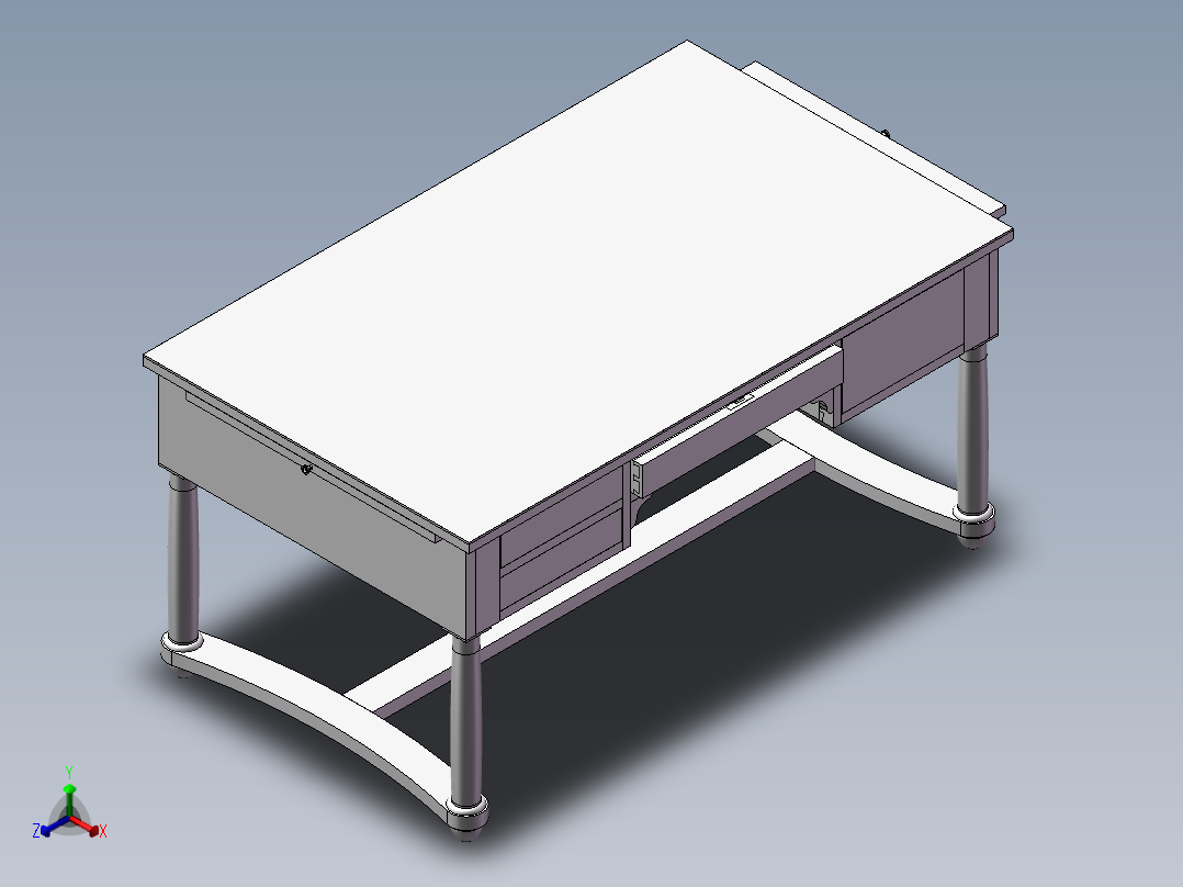 厨桌3D模型正等轴测图