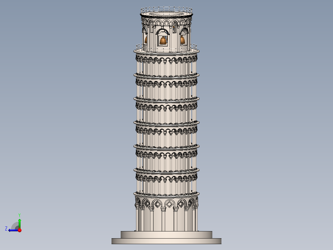 比萨斜塔2右视图