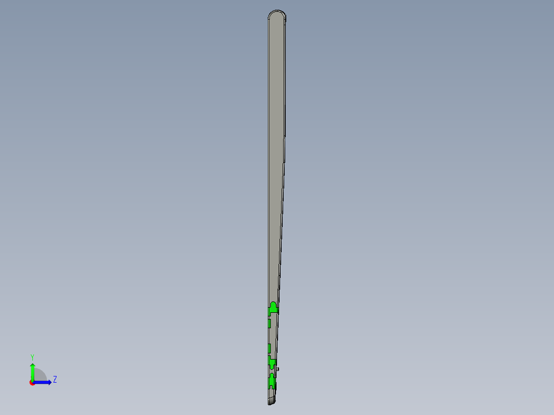 包胶版笔记本外壳铣内腔程序模型左视图