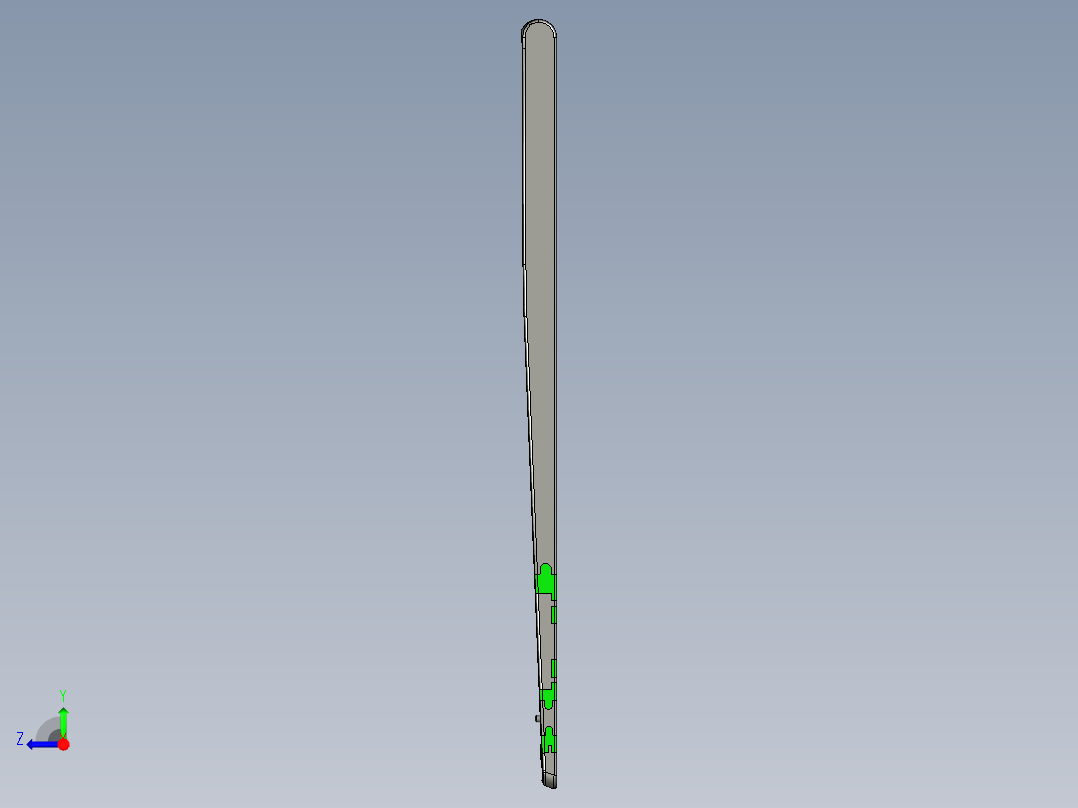 包胶版笔记本外壳铣内腔程序模型右视图