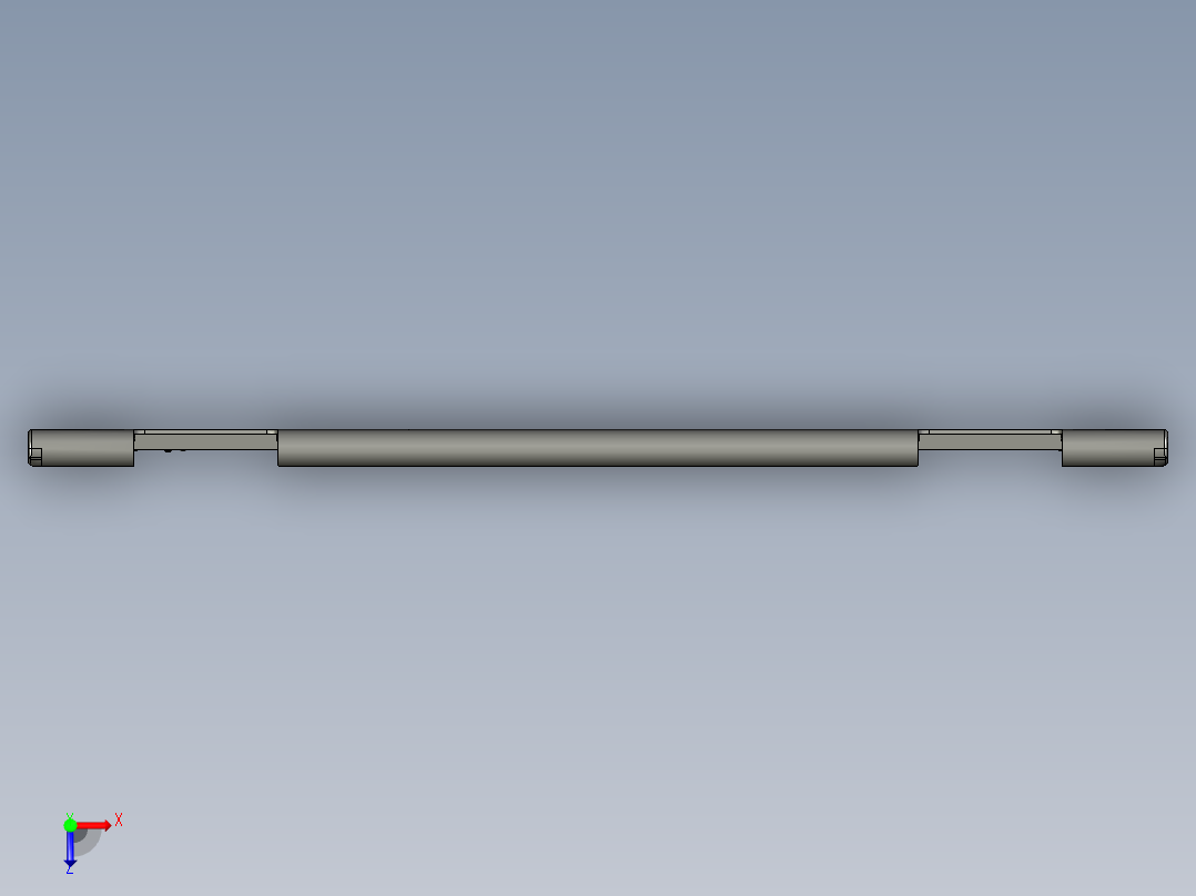 包胶版笔记本外壳铣内腔程序模型俯视图