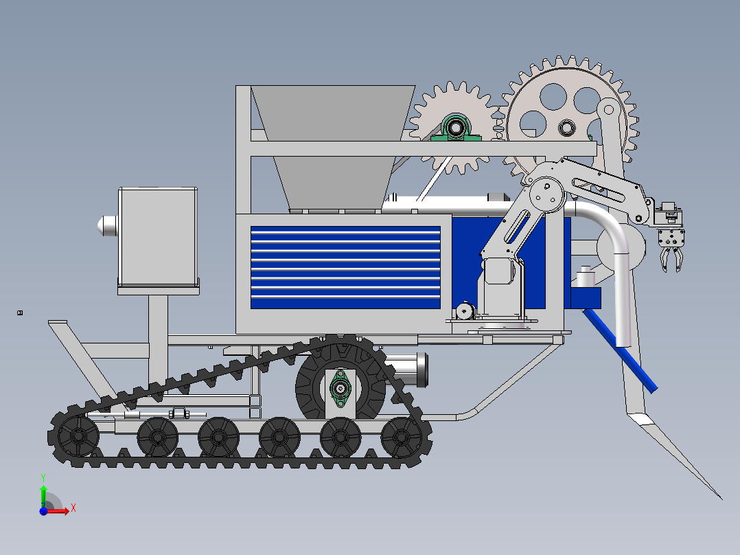 施肥保湿机前视图